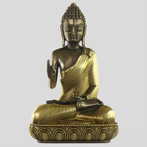 现代金属佛像