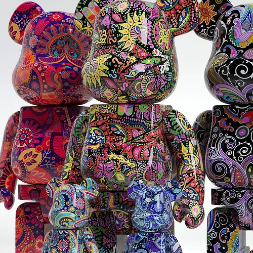 现代暴力熊潮玩摆件
