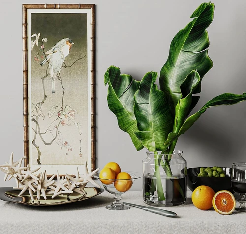 现代芭蕉叶水果饰品摆件
