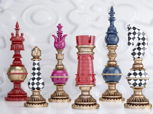 现代网红个性棋子雕塑摆件