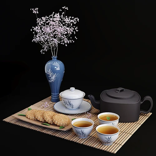 新中式茶杯茶壶月饼花瓶