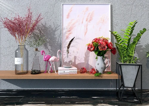 现代花瓶花卉插花摆件