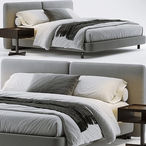 Minotti 现代双人床