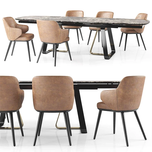 Minotti 现代餐桌椅