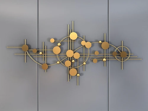 现代金属墙饰挂件3d模型