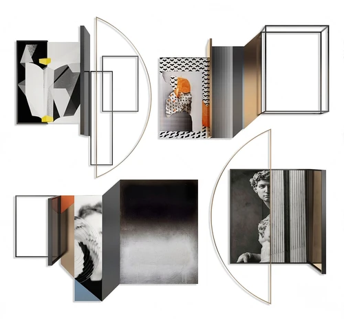 现代装饰画挂画立体画3d模型
