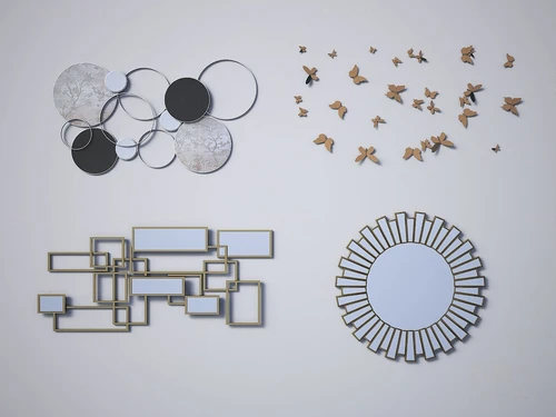 现代挂件墙饰组合3d模型