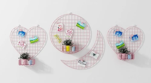 现代铁艺照片墙挂件3d模型