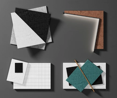 现代艺术几何墙饰挂件3d模型