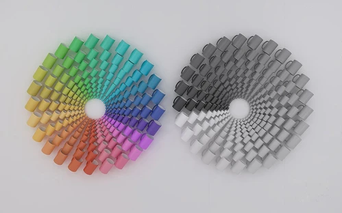 现代彩色马克杯墙饰挂件3d模型