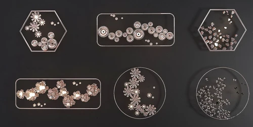 现代金属墙饰挂件组合3d模型