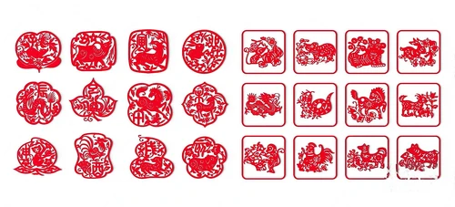 中式十二生肖剪纸3d模型