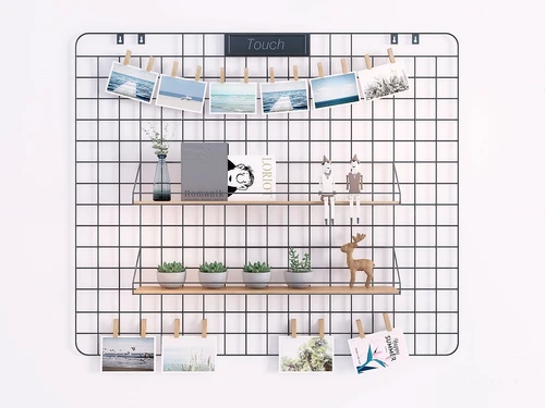 北欧铁艺墙饰绿植照片墙装饰挂件3d模型