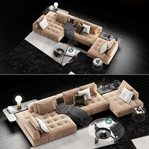 Minotti Lawrence 现代沙发茶几组合