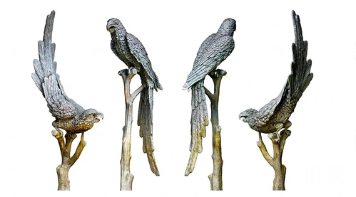 现代鹦鹉雕塑摆件3d模型
