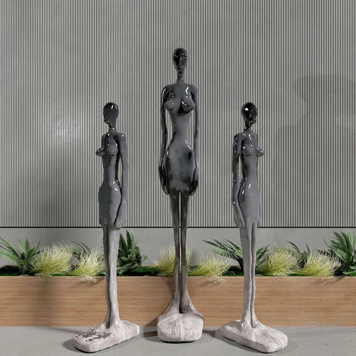 现代女模特雕塑3d模型