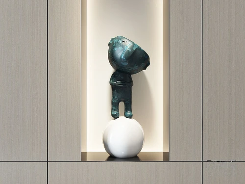 现代抽象人物雕塑3d模型