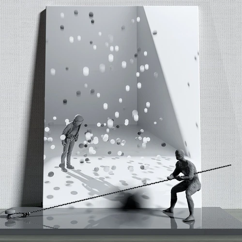 现代抽象人物雕塑3d模型