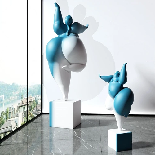 现代人物雕塑摆件3d模型