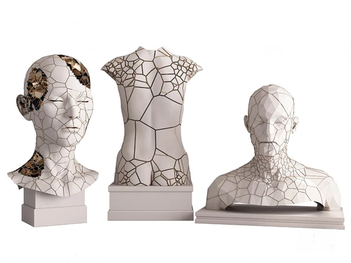 现代人体雕塑摆件3d模型