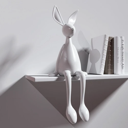 现代兔子雕塑摆件3d模型