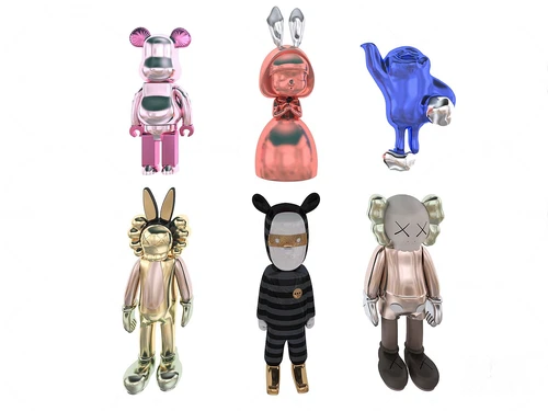 现代卡通玩偶雕塑摆件3d模型