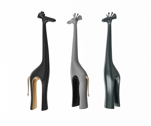 现代长颈鹿雕塑摆件3d模型