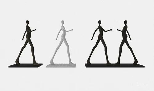 现代抽象人形雕塑3d模型
