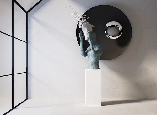 现代人像雕塑3d模型