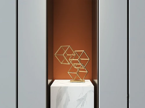 现代方块金属雕塑3d模型