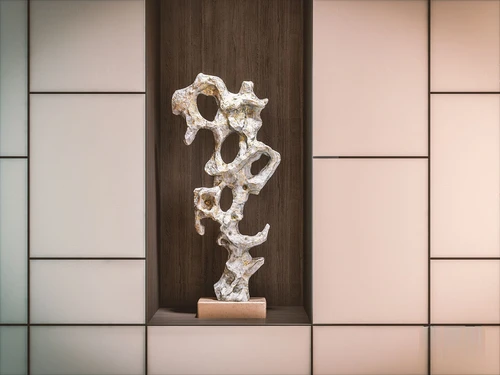 现代金线石雕塑3d模型