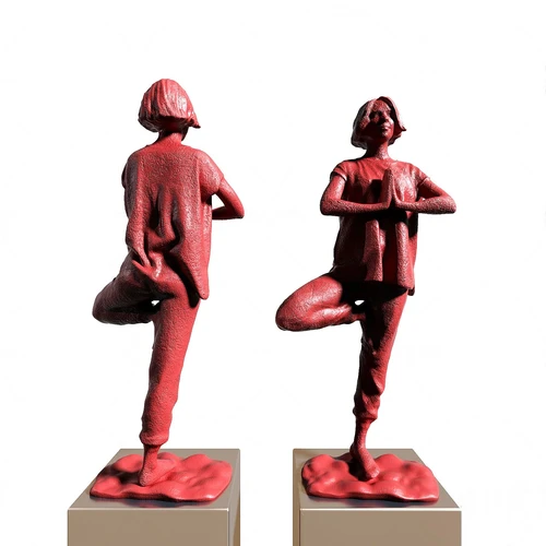 现代鹦鹉金属雕塑3d模型
