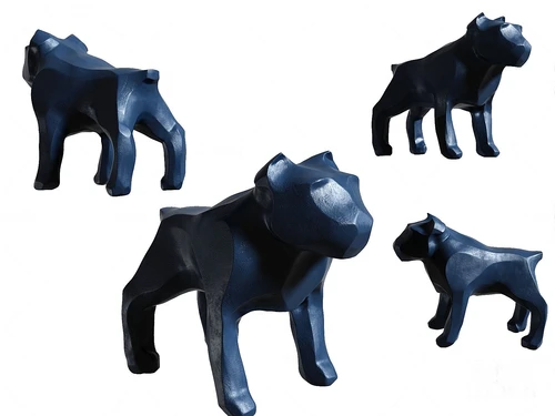 现代几何动物雕塑3d模型
