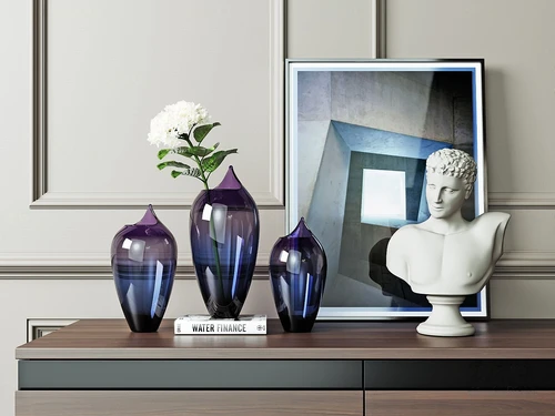 现代大卫雕塑玻璃花瓶3d模型