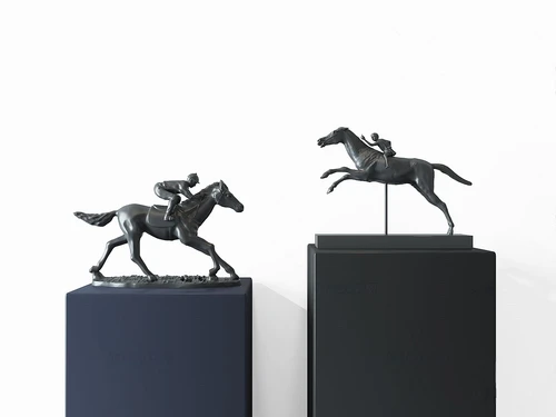 现代骑马男人雕塑3d模型
