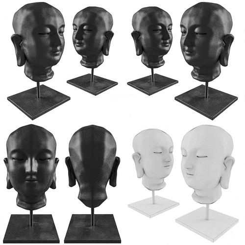 现代人像雕塑3d模型