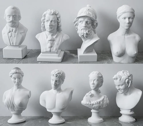 简欧石膏人像3d模型