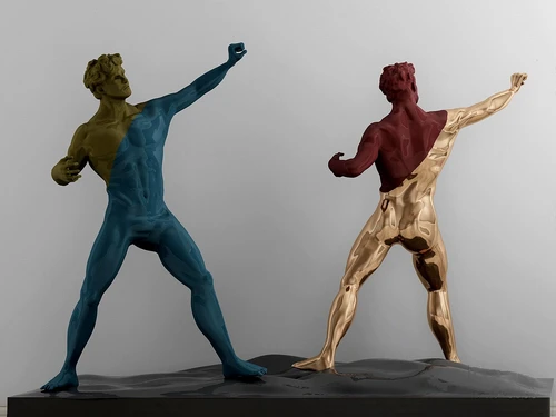 现代人物雕塑3d模型