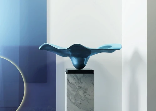 现代抽象雕塑摆件3d模型