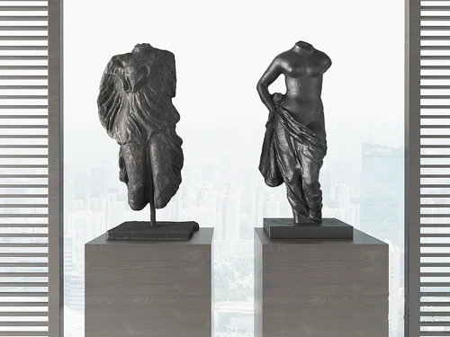 现代半身女神雕塑3d模型