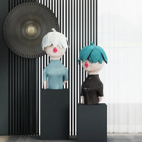现代抽象小女孩雕塑3d模型