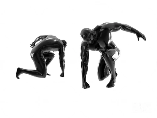 现代铁艺艺术人物雕塑3d模型