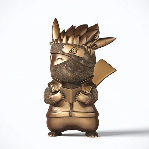 现代皮卡丘卡卡西雕塑3d模型