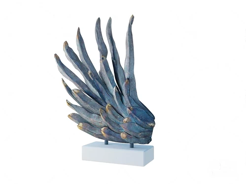 现代翅膀雕塑3d模型