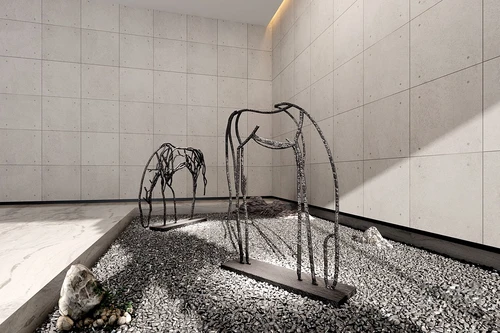 现代抽象马雕塑3d模型