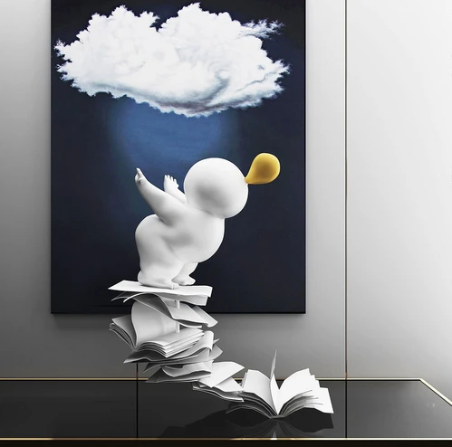 现代小人雕塑3d模型