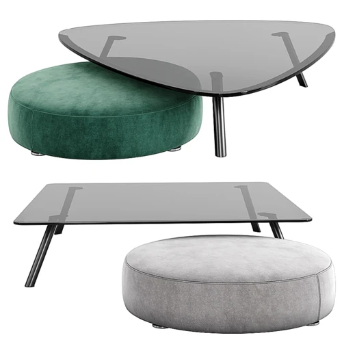 Minotti 现代玻璃茶几