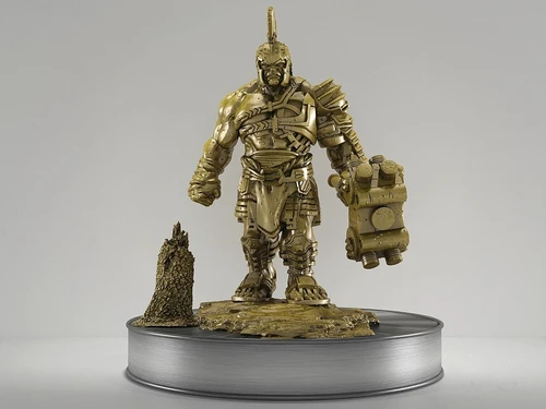 现代大力士雕塑3d模型