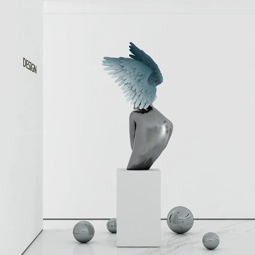 现代人物雕塑3d模型