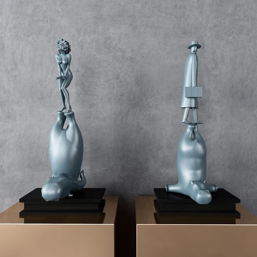现代人物雕塑3d模型